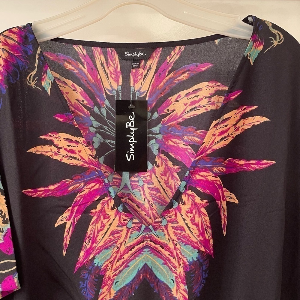 SIMPLY be black print maxi dress size 18 (G11) - Picture 2 of 6